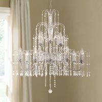 Crystal Rain Collection 33" Wide Large Crystal Chandelier