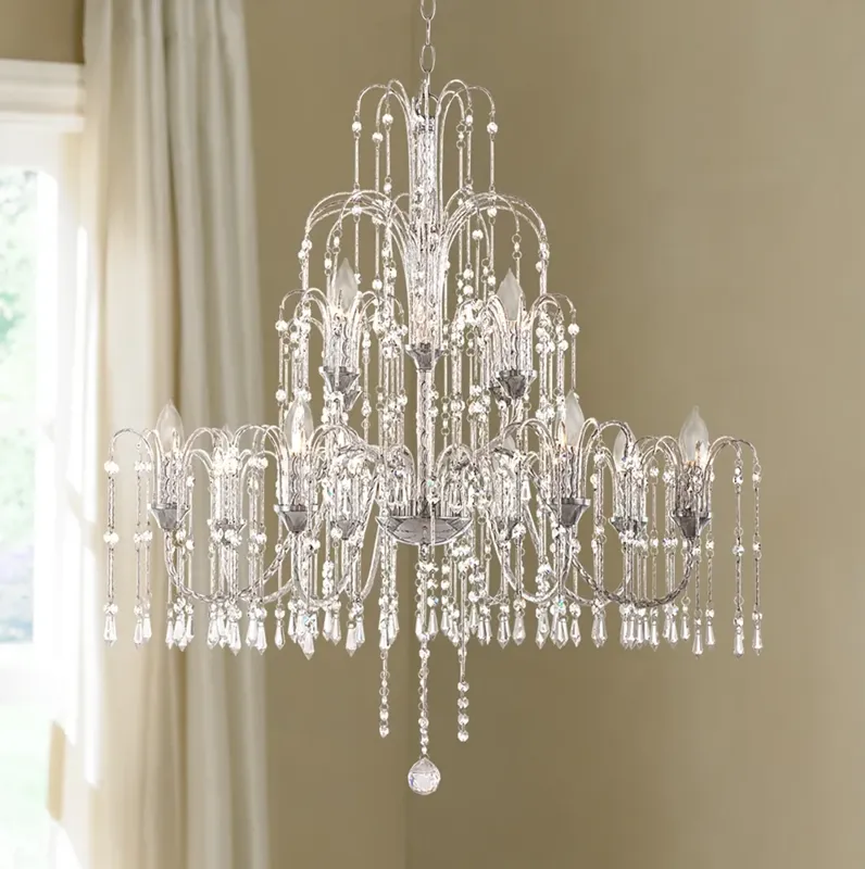 Vienna Full Spectrum Crystal Rain 33" Wide Large Crystal Chandelier