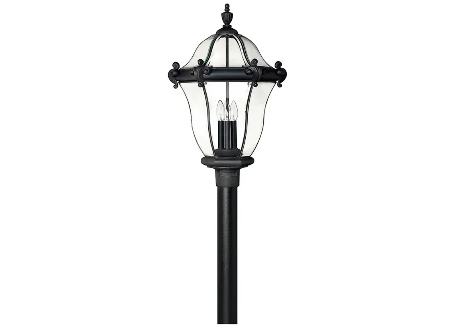 Outdoor San Clemente-Extra Large Post Top Pier Mount Lantern-Museumblack