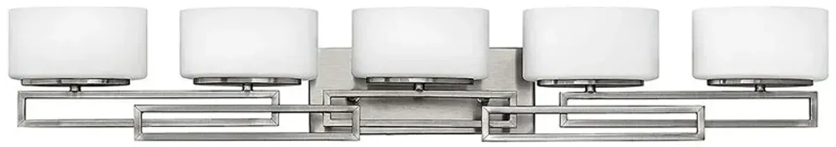 Hinkley Lanza 43" Wide Antique Nickel 5-Light Bath Light