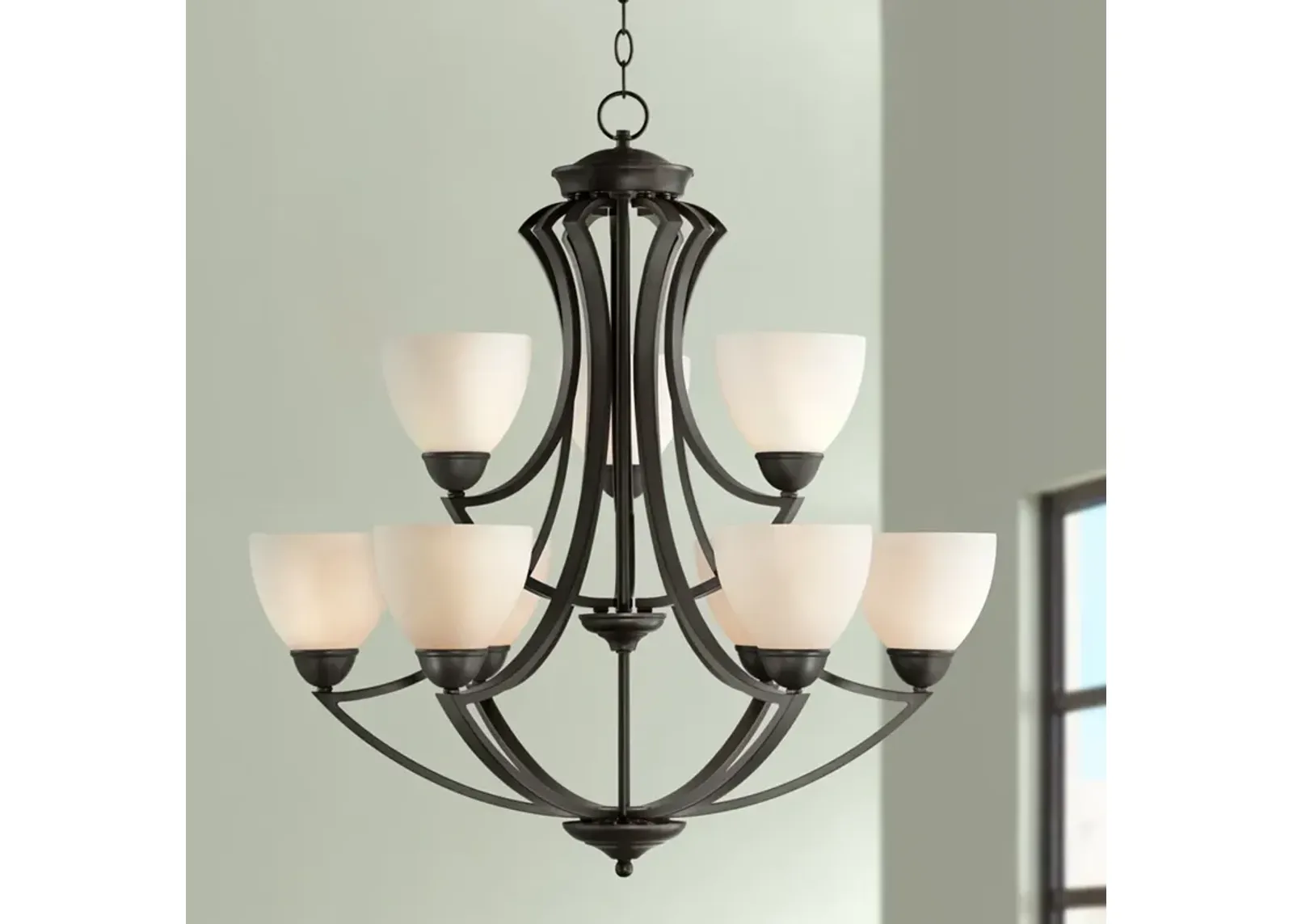 Possini Euro Milbury 30" Wide Dark Bronze 9-Light Chandelier