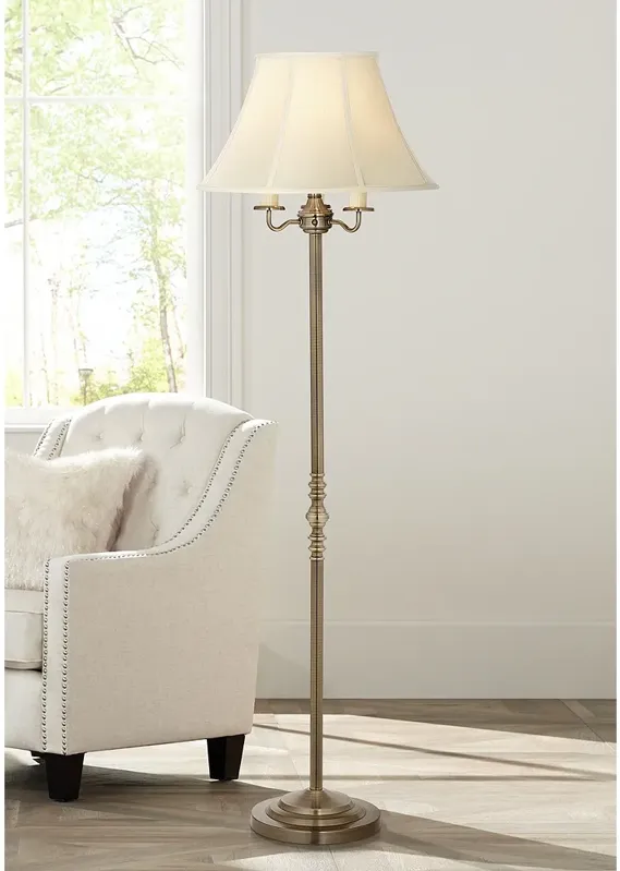 Regency Hill Montebello 59" Brass 4-Light Traditional Floor Lamp