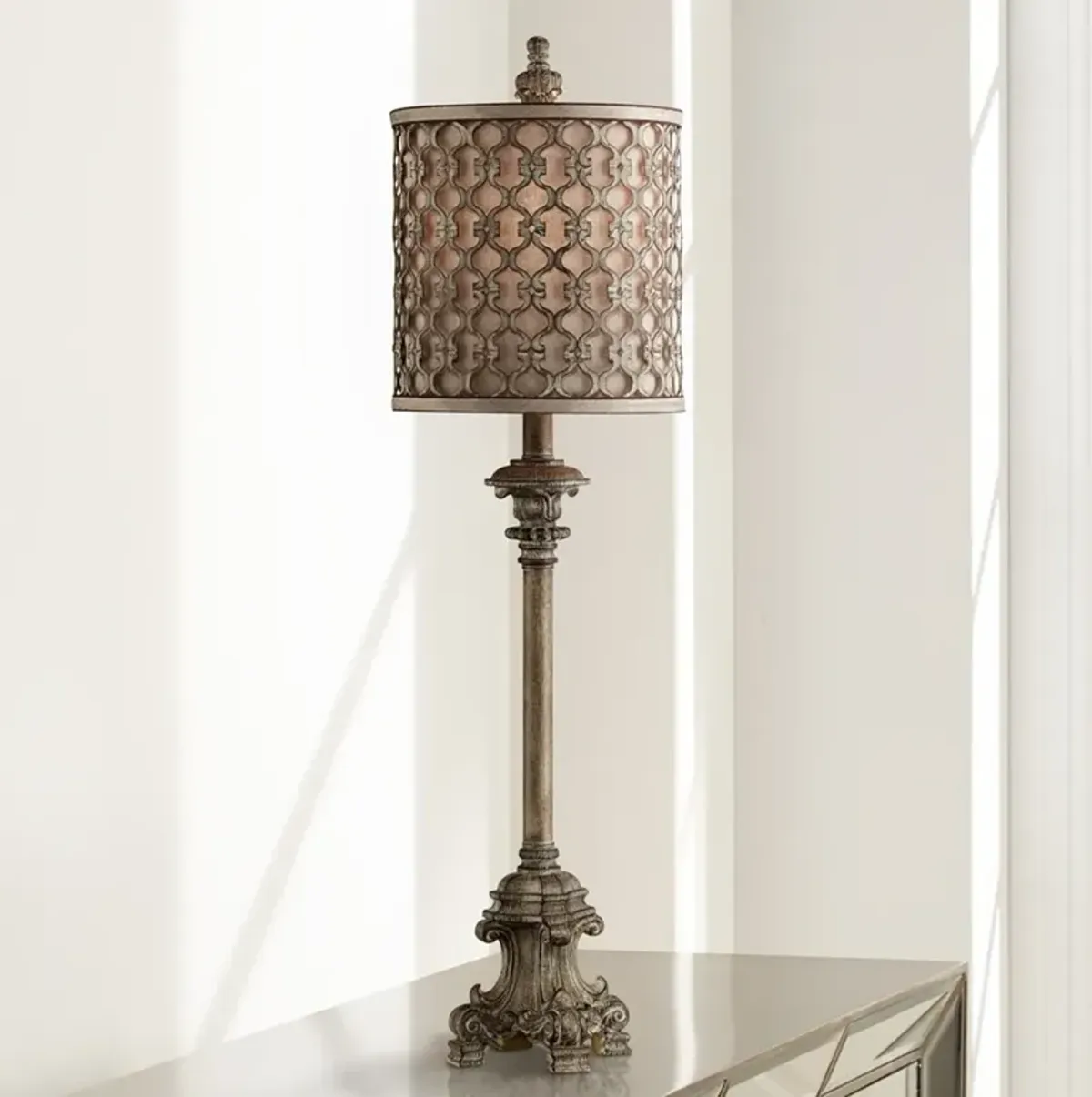 Regency Hill French Candlestick 34" High Buffet Table Lamp