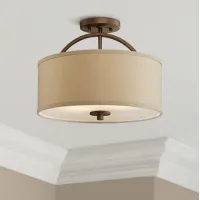 Possini Euro Halsted 15" Wide Brushed Bronze Ceiling Light