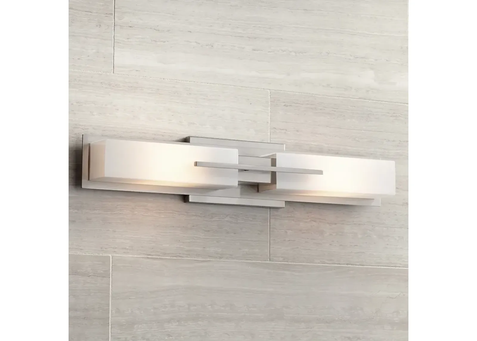 Possini Euro Midtown 23 1/2" Wide Satin Nickel Modern Bath Light