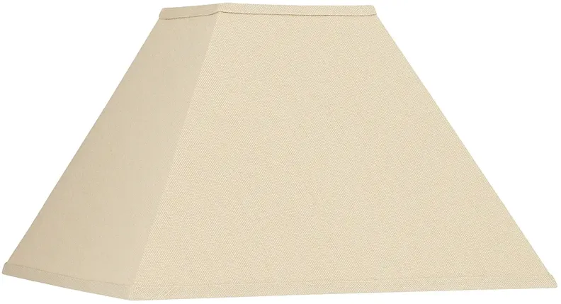 Springcrest Beige Linen Tapered Square Lamp Shade 6x16x10 (Spider)