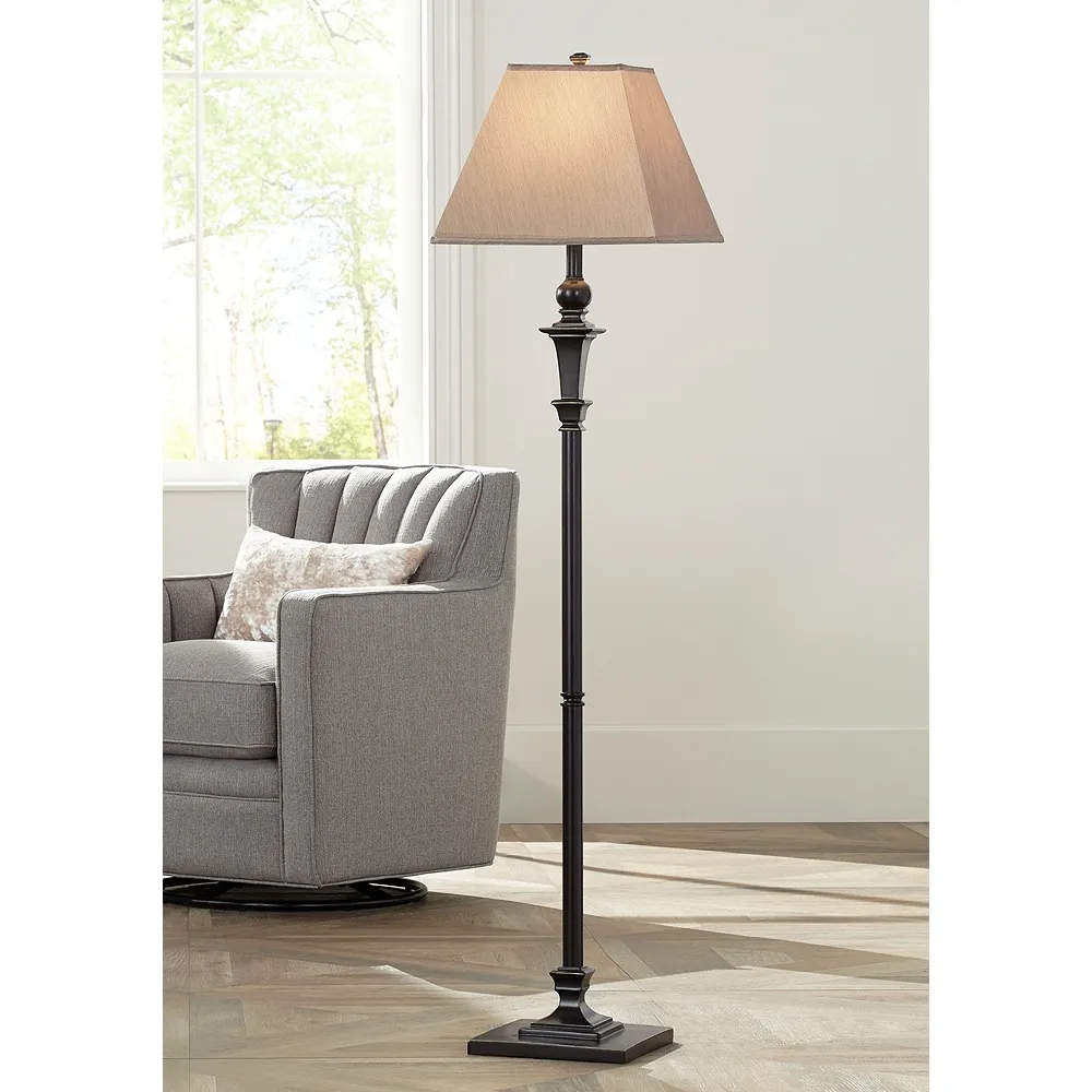 Regency Hill Madison 59" Italian Bronze Traditional Floor Lamp