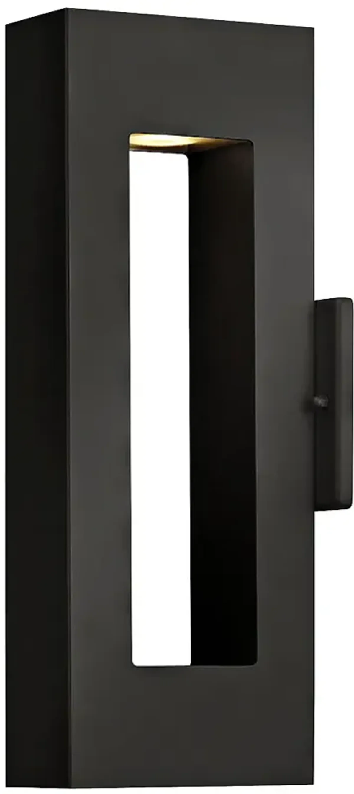 Atlantis 16"H Satin Black Integrated LED Outdoor Wall Light