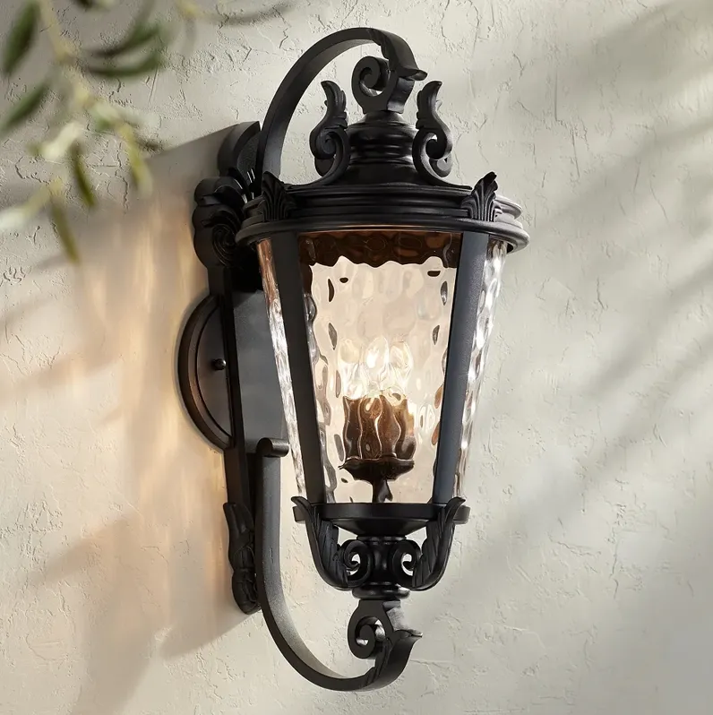 Casa Marseille Black 36" High Large Outdoor Wall Light