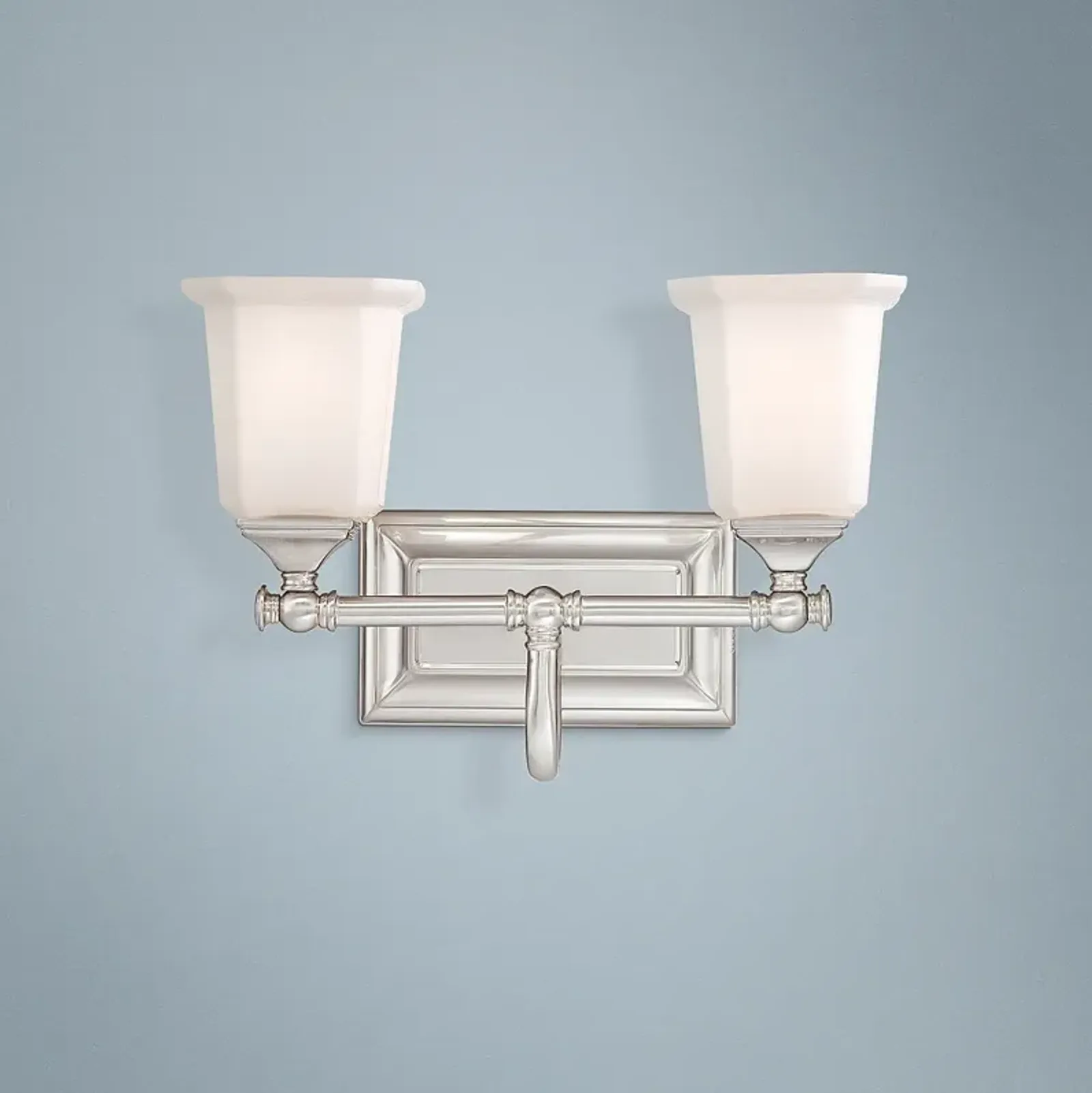 Quoizel Nicholas 10" High Brushed Nickel 2-Light Wall Sconce