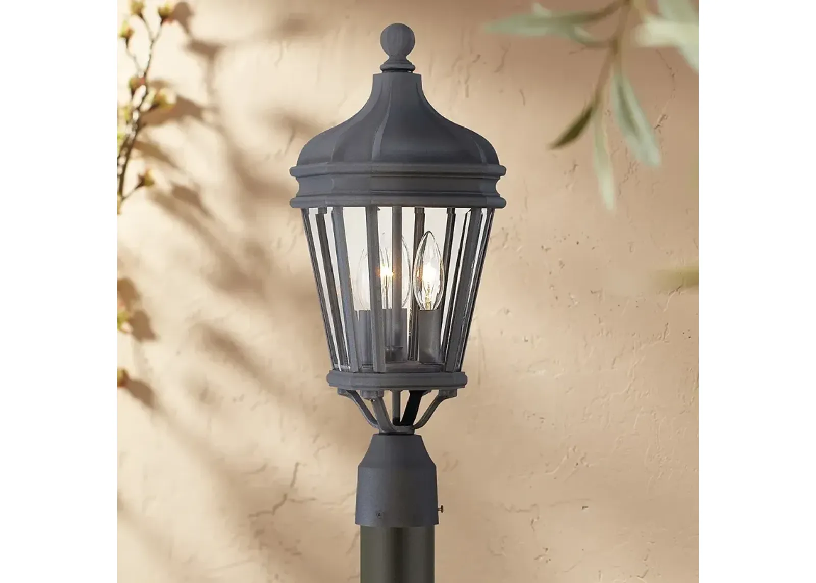 Harrison 20" High Vintage Black Outdoor Post Light