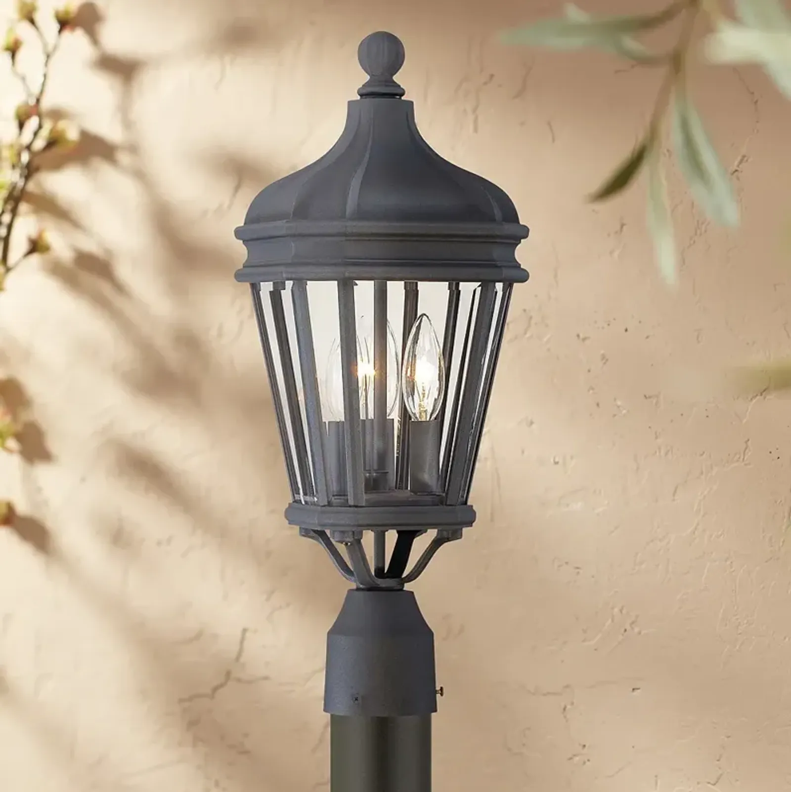 Harrison 20" High Vintage Black Outdoor Post Light