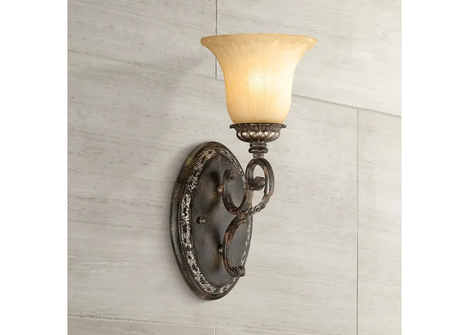 San Marino Bronze and Gold 14 1/2" High Wall Sconce