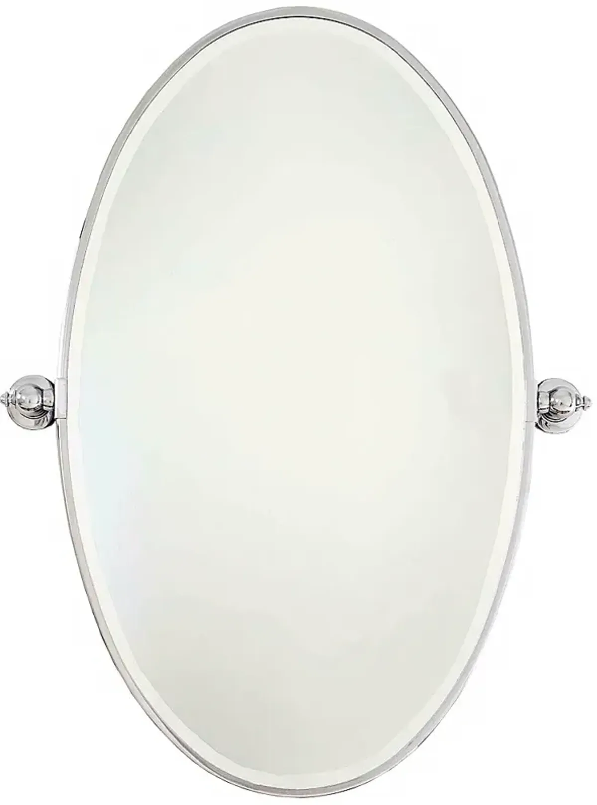 Minka 36" High XL Oval Chrome Bathroom Wall Mirror