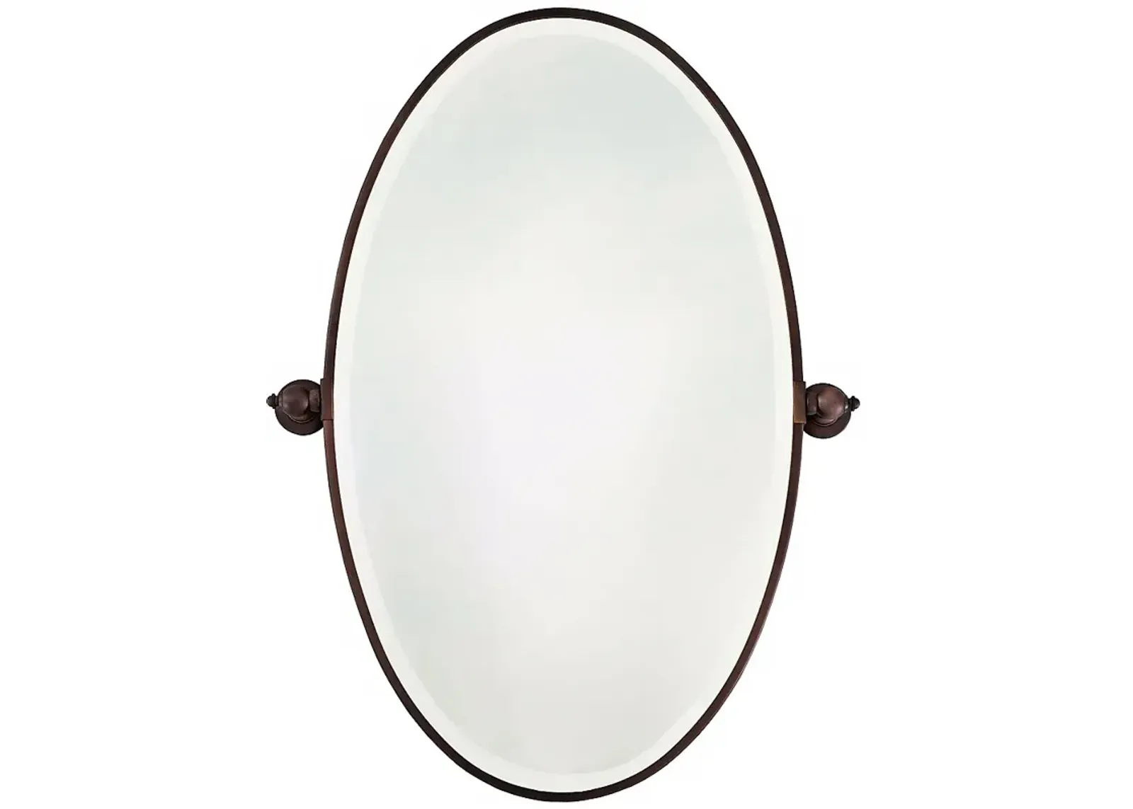 Minka 36" High Oval Brushed Bronze Bathroom Wall Mirror