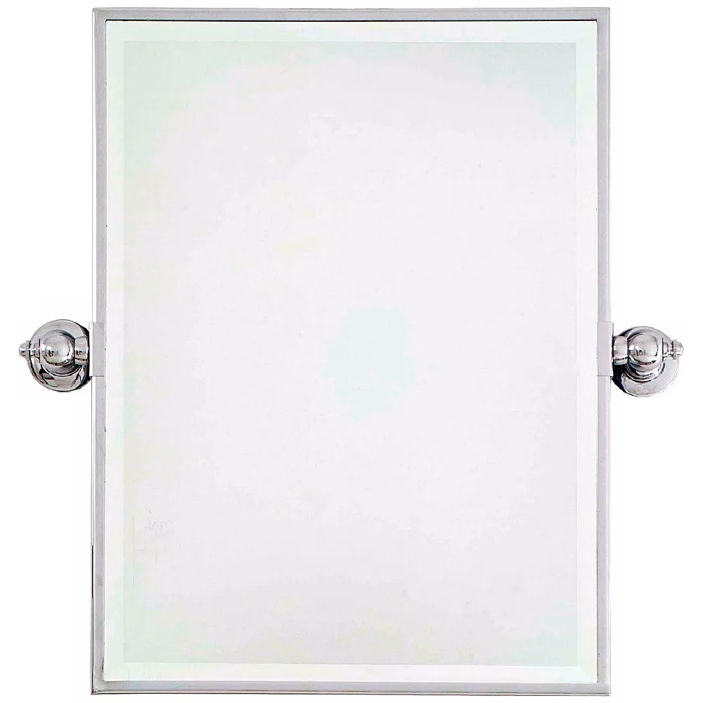 Minka 24" High Rectangle Chrome Bathroom Wall Mirror