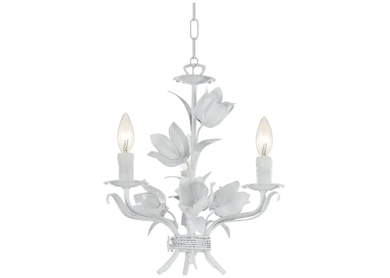 Crystorama Southport 14" Wide Wet White 3-Light Chandelier