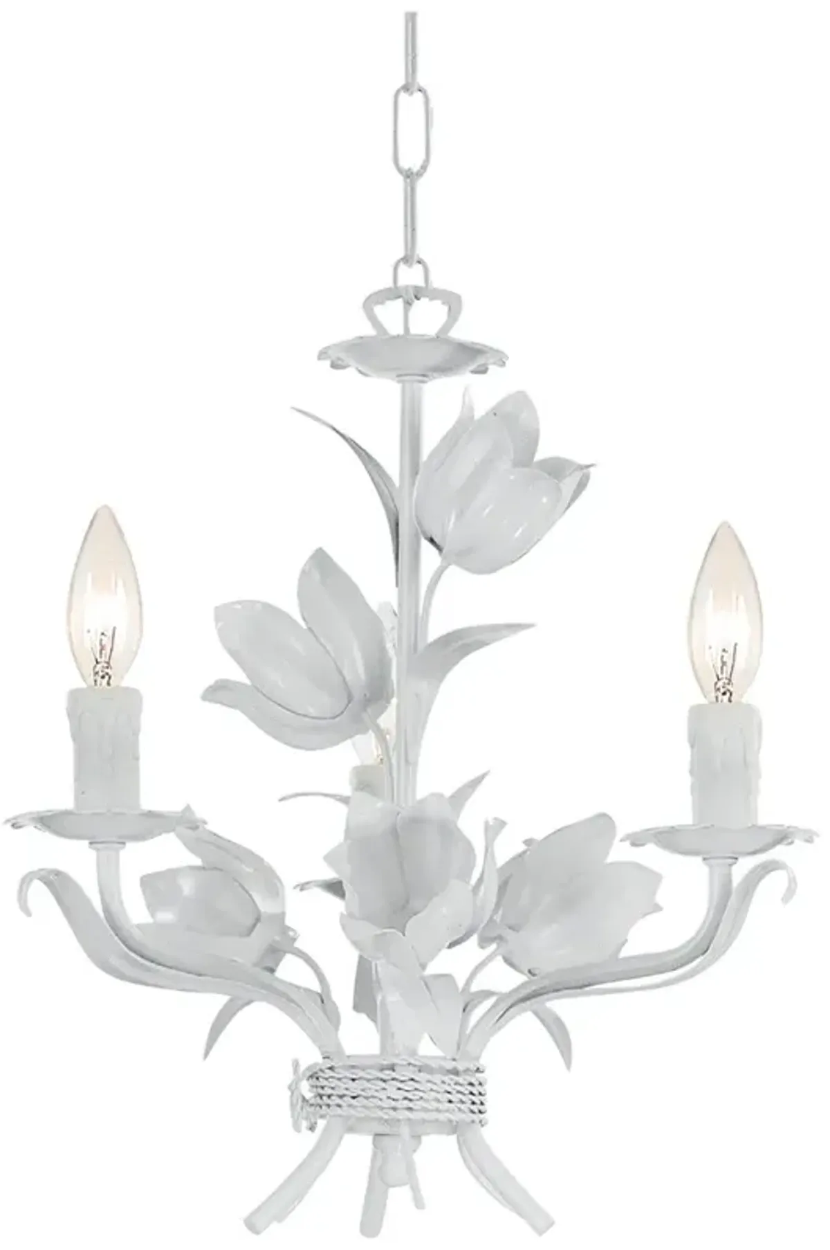 Crystorama Southport 14" Wide Wet White 3-Light Chandelier