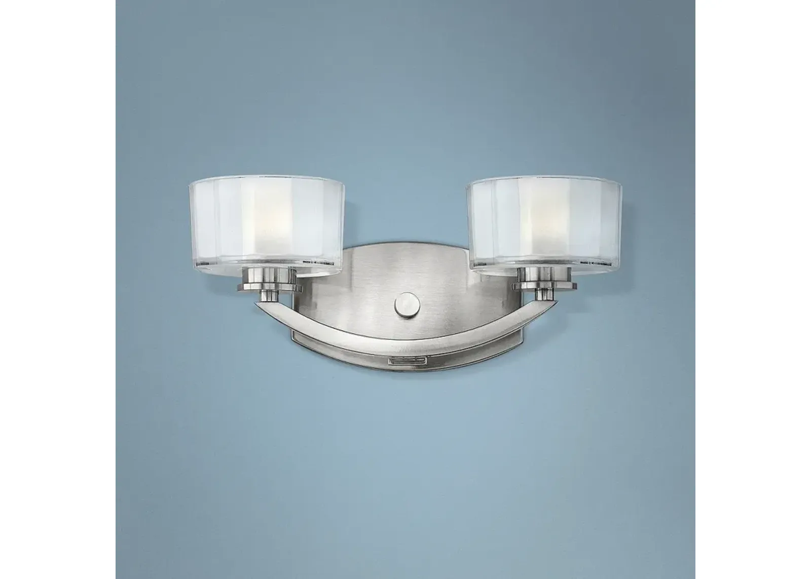 Hinkley Meridian 14" Wide Brushed Nickel Bathroom Light