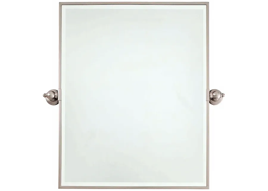 Minka 30" High XL Brushed Nickel Bathroom Wall Mirror