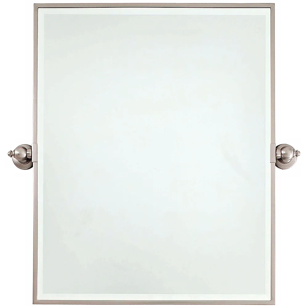 Minka 30" High XL Brushed Nickel Bathroom Wall Mirror