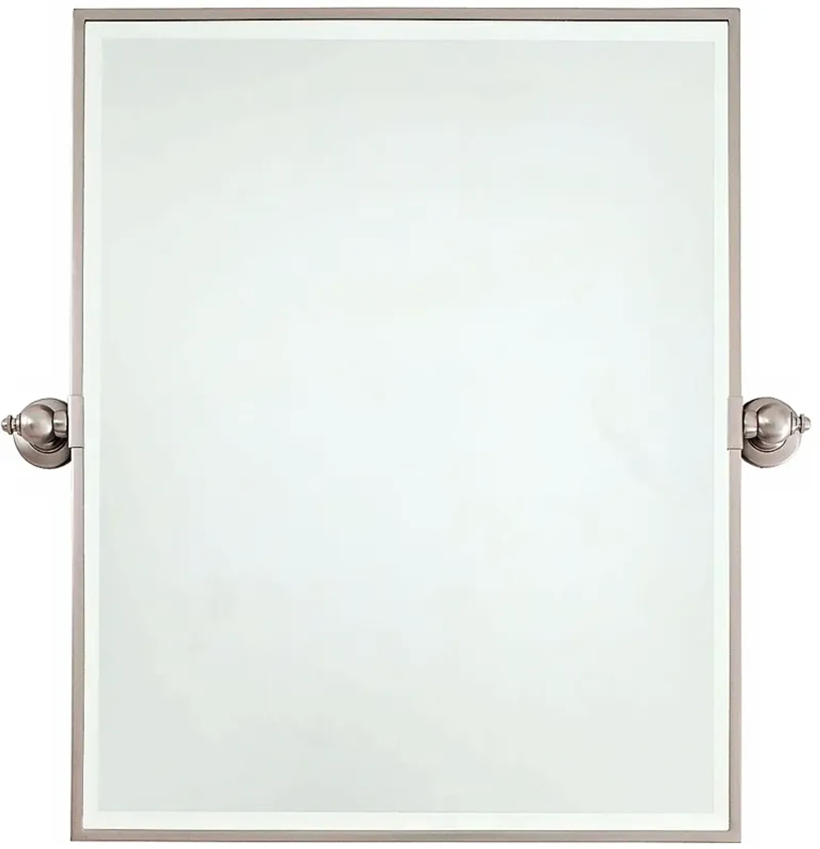 Minka 30" High XL Brushed Nickel Bathroom Wall Mirror