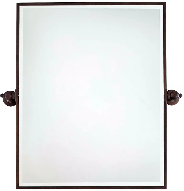 Minka 30" High XL Dark Brushed Bronze Bathroom Wall Mirror