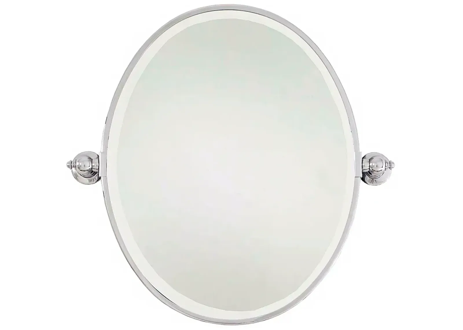 Minka Chrome 24" x 24 1/2" Oval Bathroom Wall Mirror