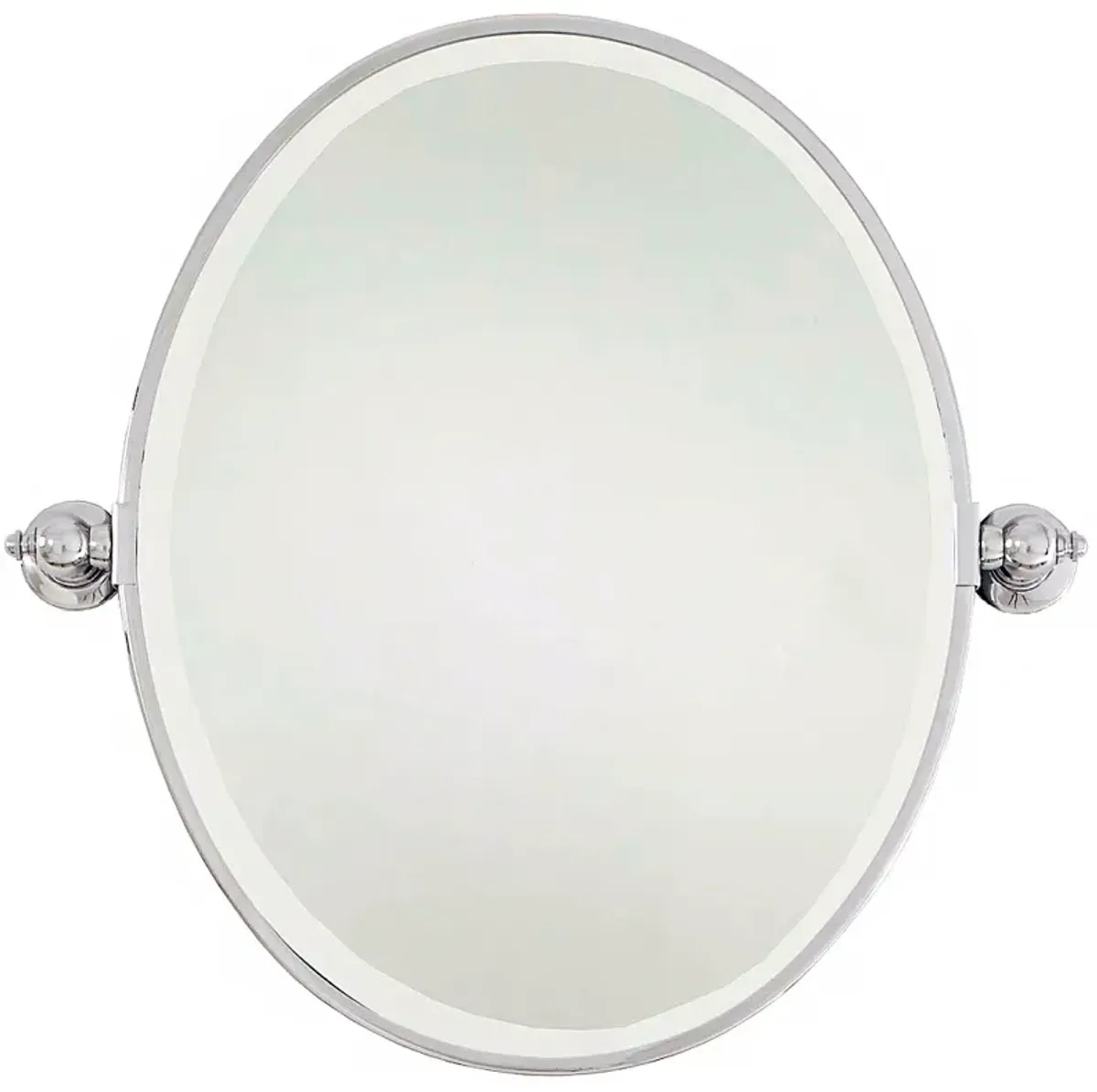 Minka Chrome 24" x 24 1/2" Oval Bathroom Wall Mirror