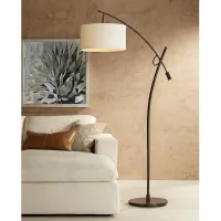 Possini Euro Raymond Bronze Adjustable Boom Arc Floor Lamp
