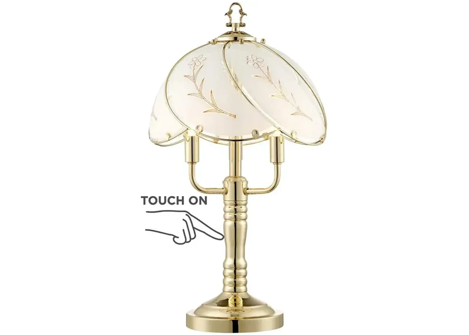 Regency Hill Flower Petal 19 1/2" High 3-Light Touch On-Off Table Lamp