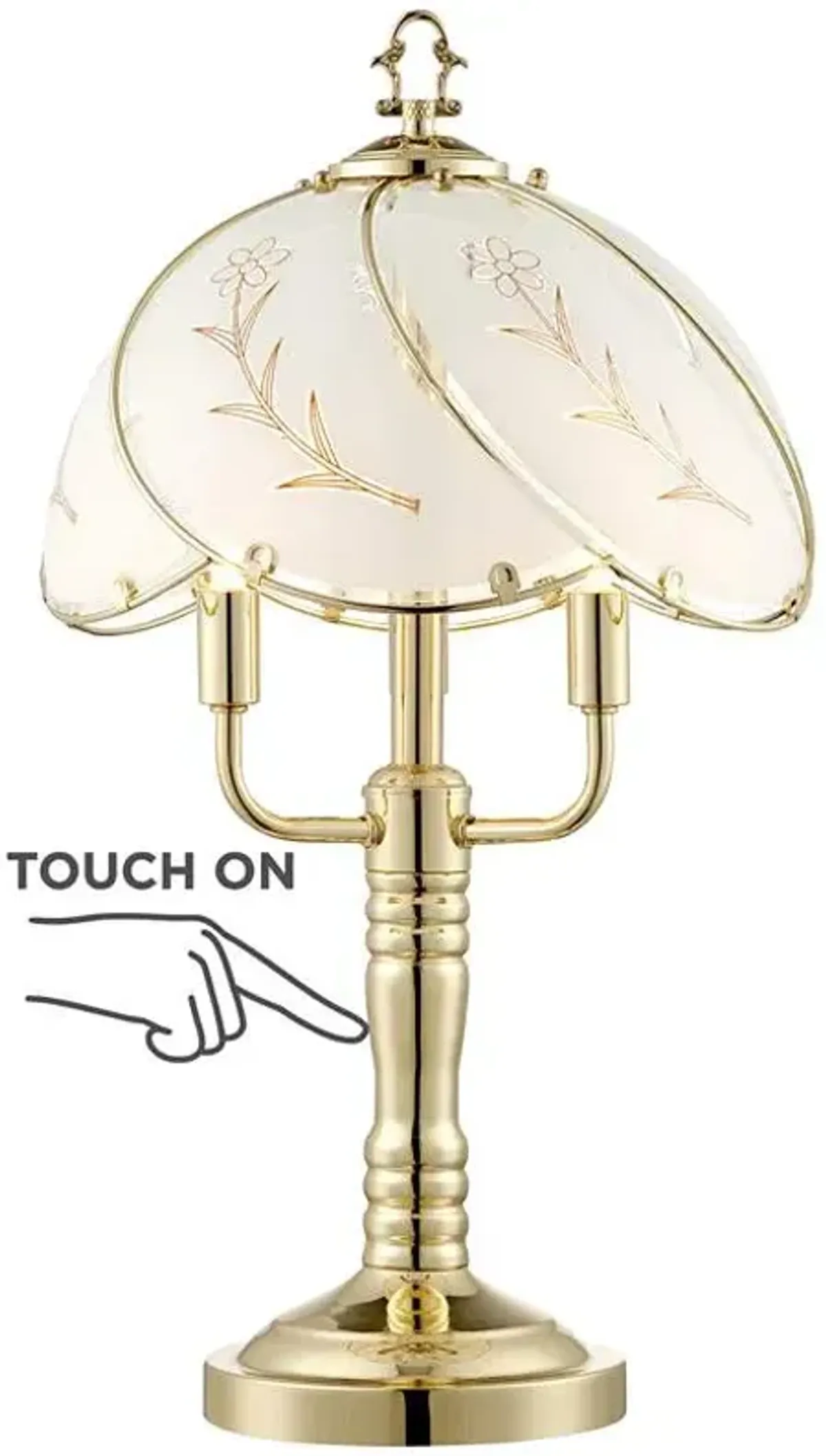 Regency Hill Flower Petal 19 1/2" High 3-Light Touch On-Off Table Lamp