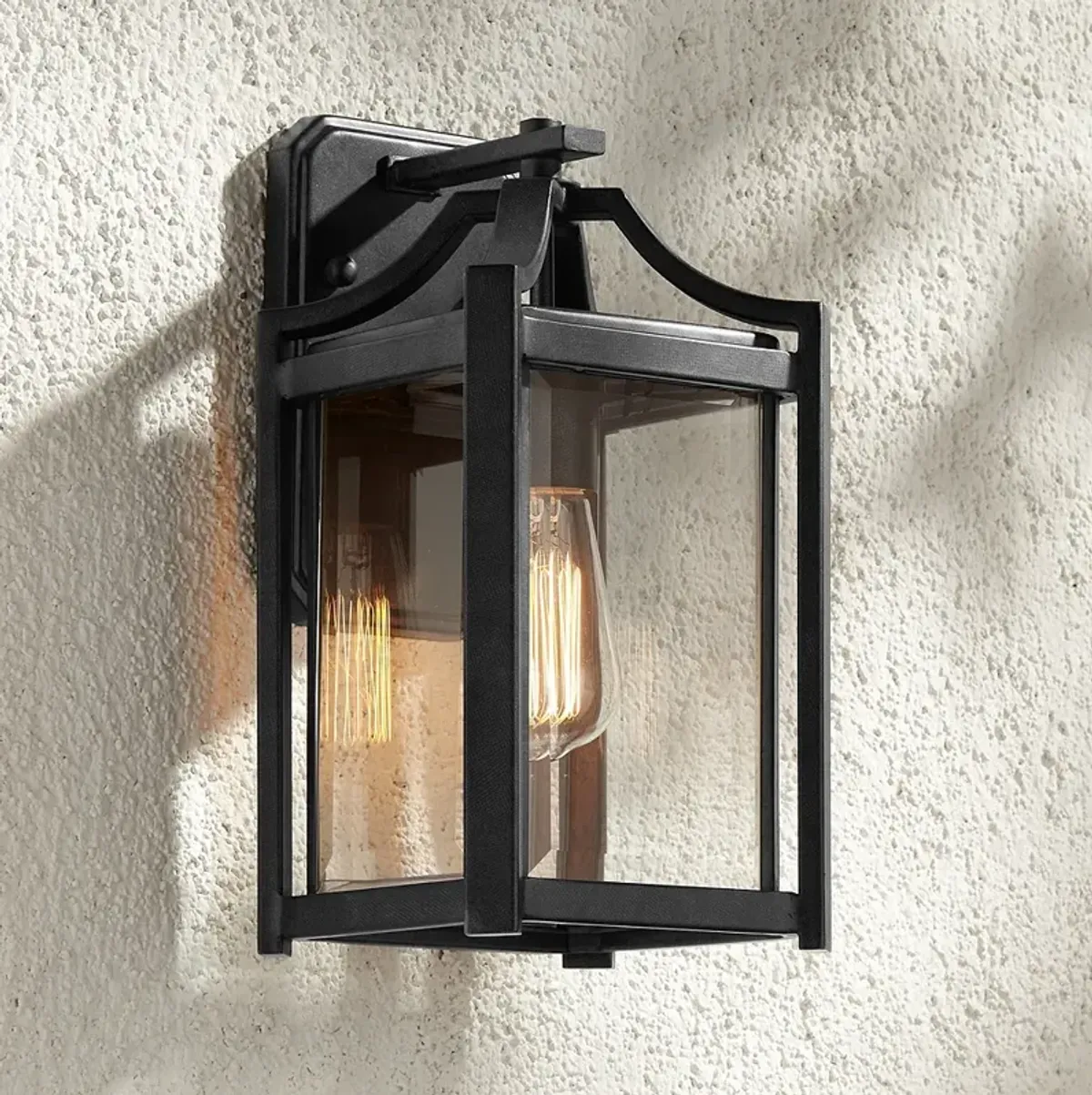 Franklin Iron Rockford 12 1/2" High Bronze Outdoor Lantern Wall Light