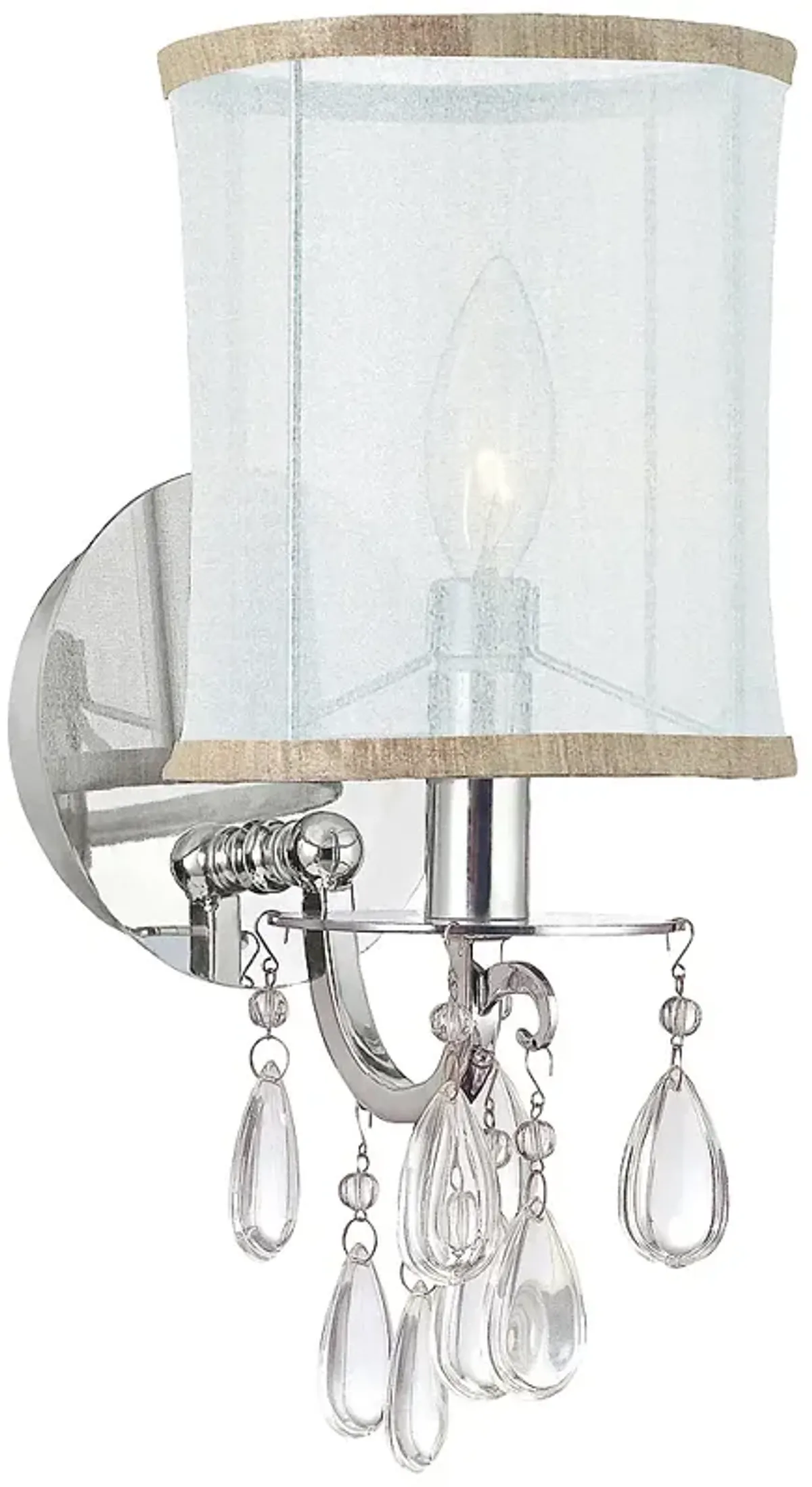 Crystorama Hampton 13" High Chrome Wall Sconce