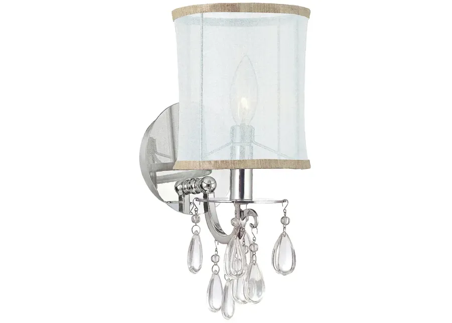 Crystorama Hampton 13" High Chrome Wall Sconce