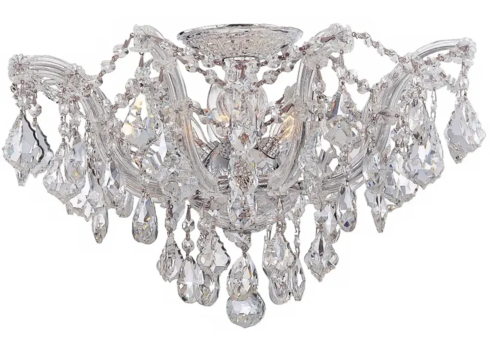 Crystorama Maria Theresa 19" Wide Chrome Ceiling Light