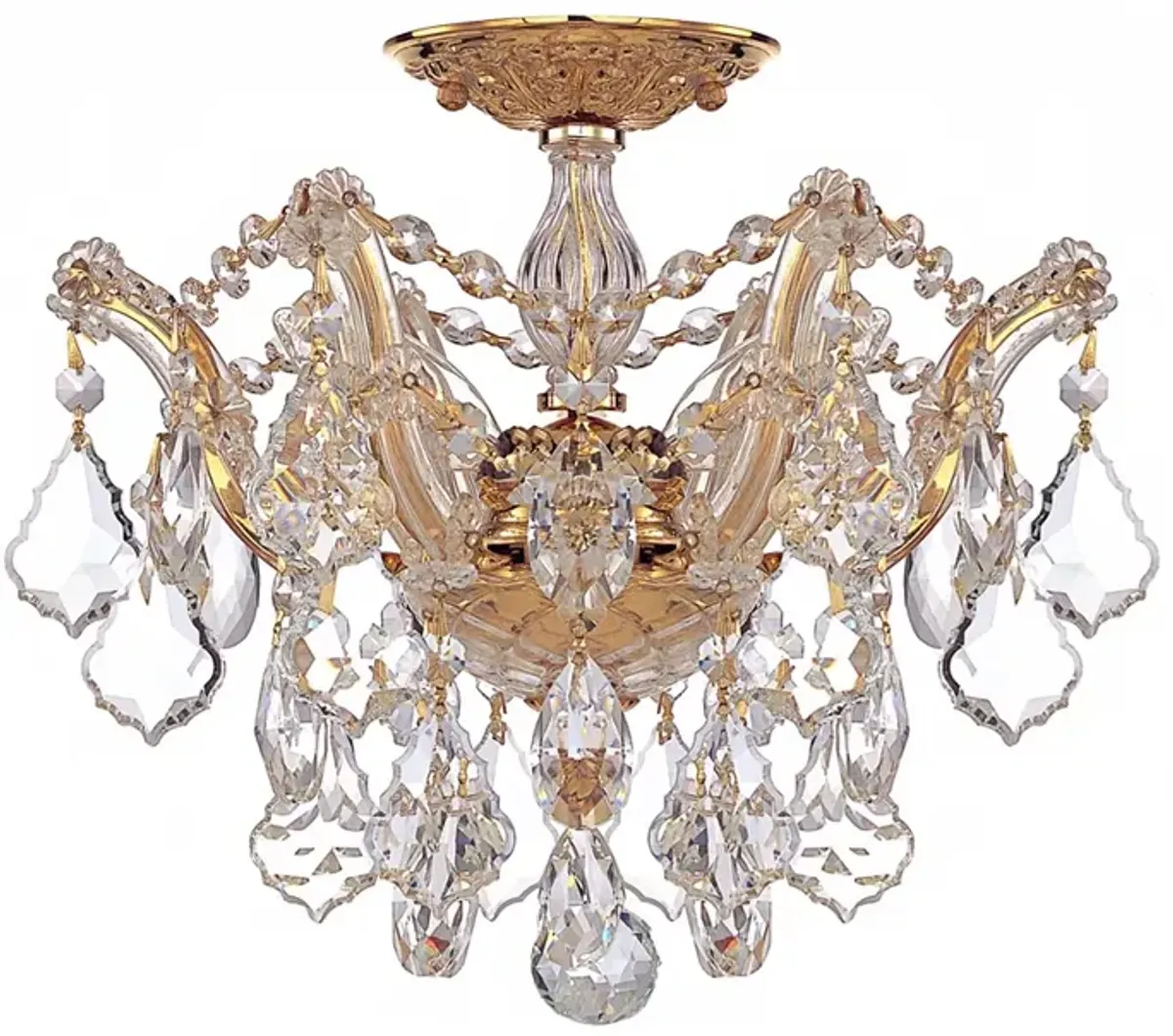 Crystorama Maria Theresa 13 1/2" Wide Gold Ceiling Light