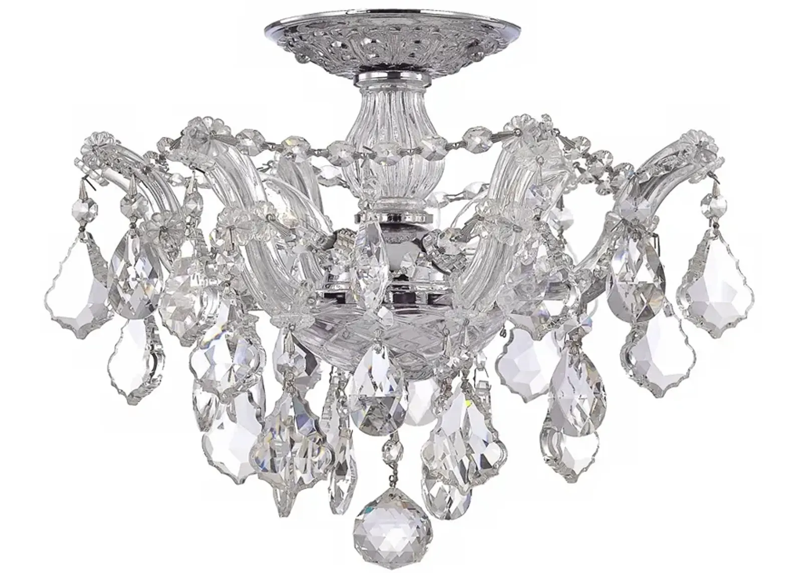 Crystorama Maria Theresa 13 1/2" Wide Chrome Ceiling Light