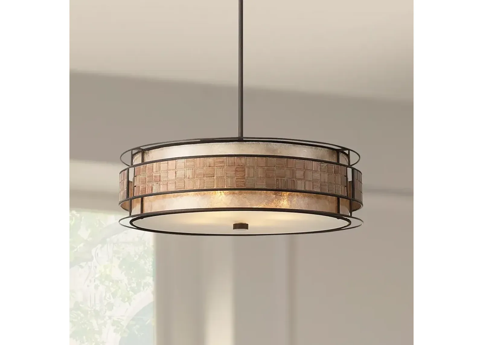 Quoizel Laguna 22"W Renaissance Copper Drum Pendant Light