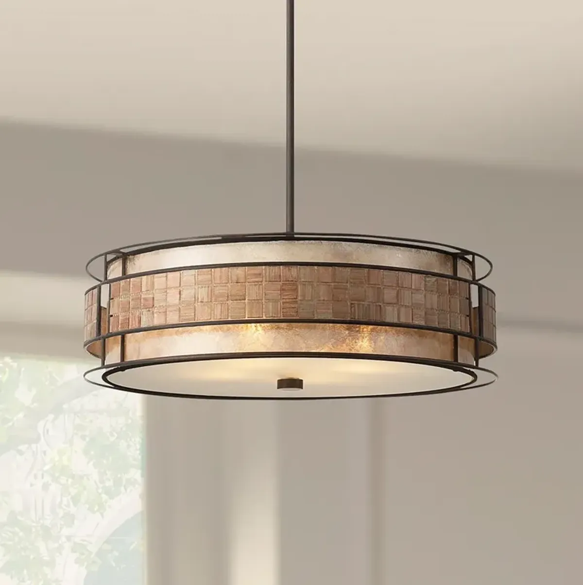 Quoizel Laguna 22"W Renaissance Copper Drum Pendant Light