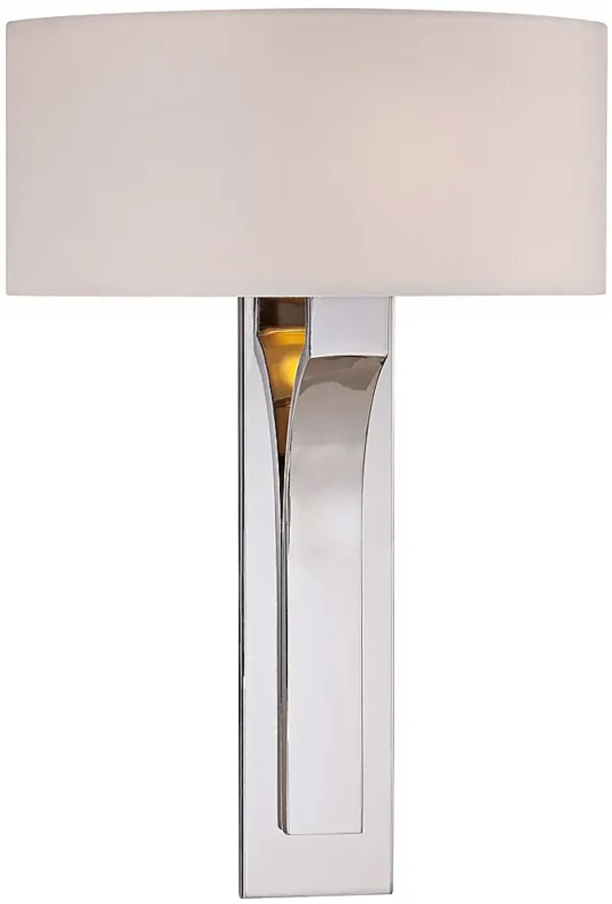 George Kovacs White Fabric 11 3/4" Wide Nickel Wall Sconce