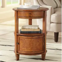 Kendall 20" Wide Cherry Finish Small Round Accent Table