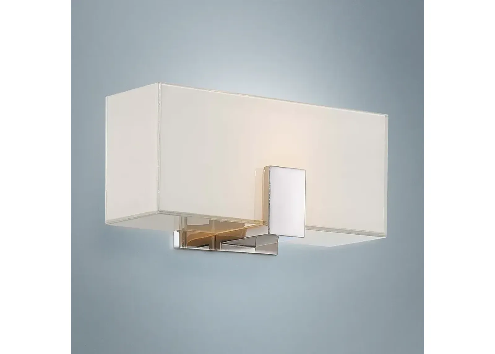 George Kovacs Rectangular 10" Polished Nickel Wall Sconce