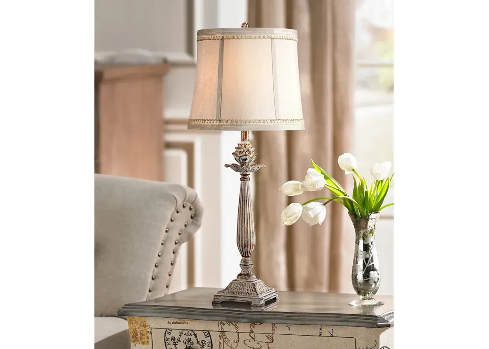 Regency Hill Petite Artichoke 28" High Traditional Table Lamp