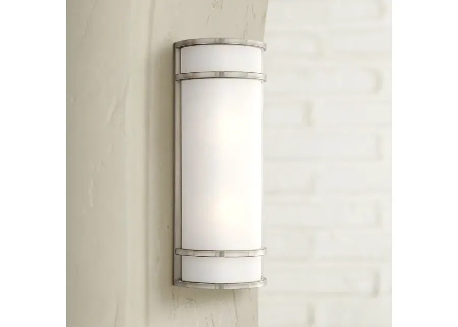 Bay View 20" High Brushed Steel Outdoor Pocket Light