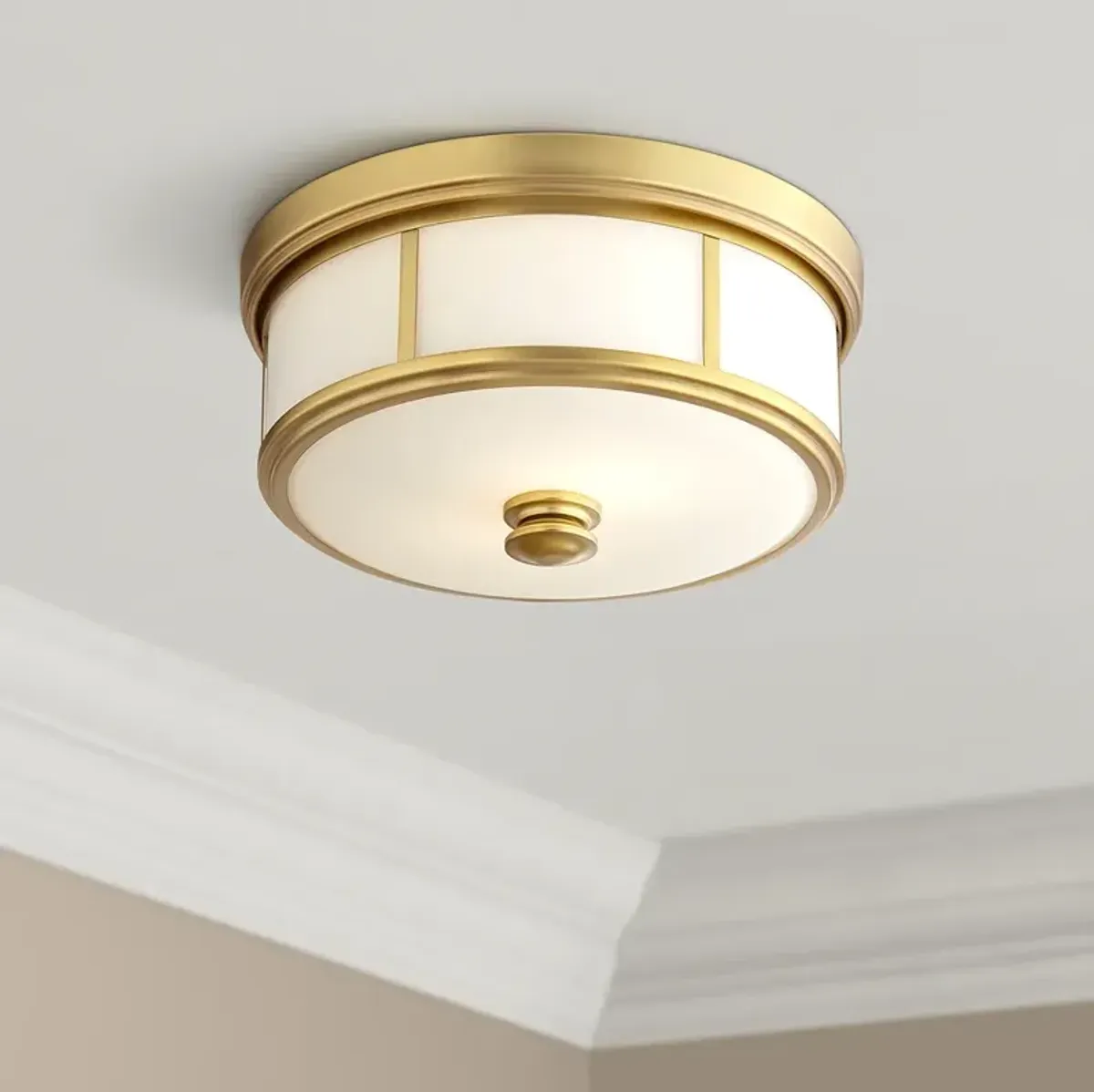 Minka Lavery Harbour Point 13 1/2" Wide Liberty Gold Ceiling Light