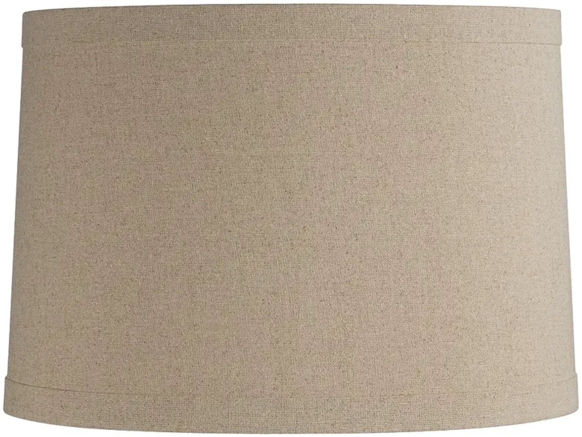 Springcrest Marlee Taupe Linen Drum Shade 15x16x11 (Spider)