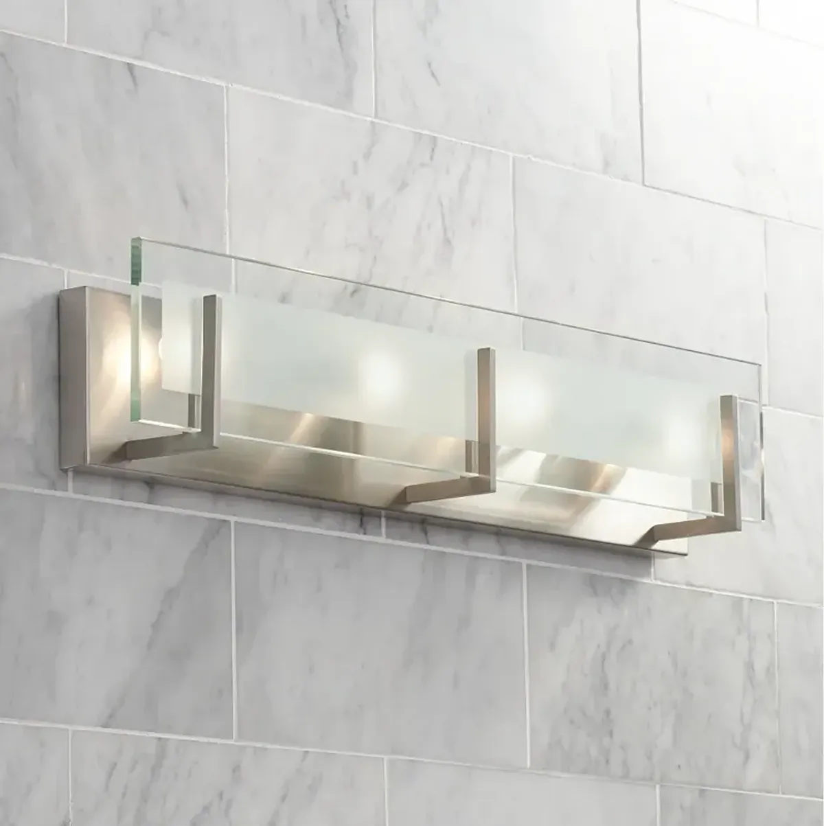 Hinkley Latitude 26" Wide Brushed Nickel Modern Bathroom Vanity Light