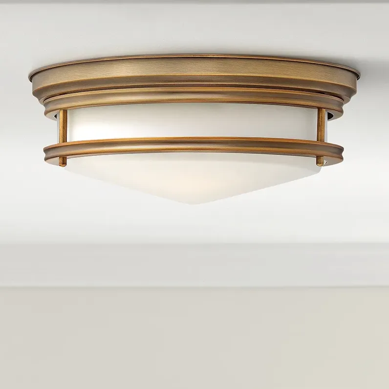 Hinkley Hadley 14" Wide Flush Mount Brushed Bronze Ceiling Light