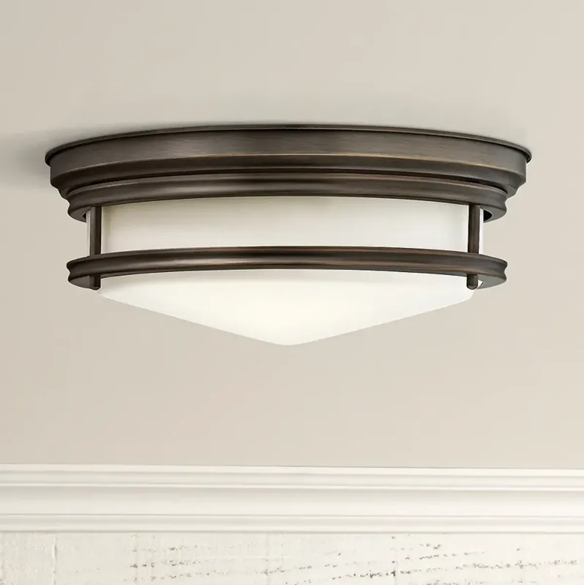 Hinkley Hadley 14" Wide Oil-Rubbed Bronze Ceiling Light